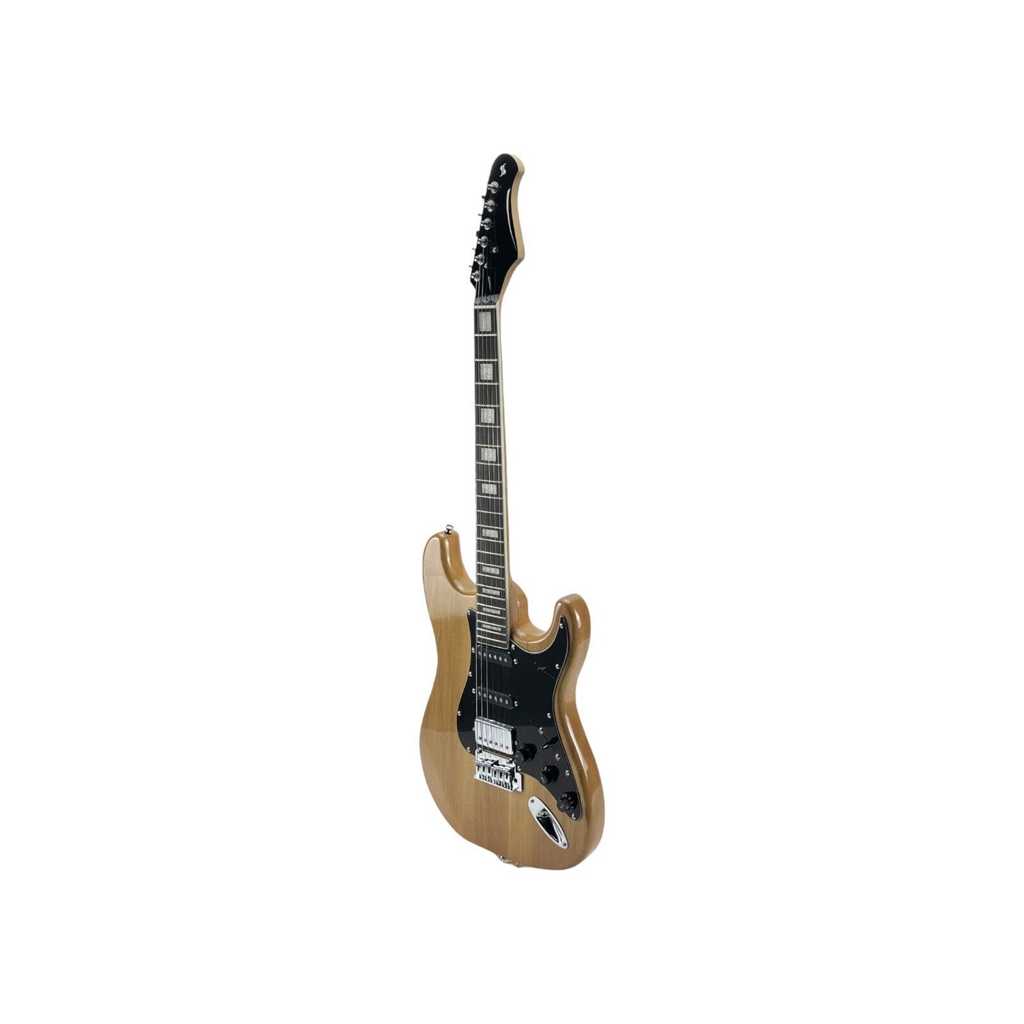 STAGG E-Gitarre Gitarre Korpus massiver Erle Natur