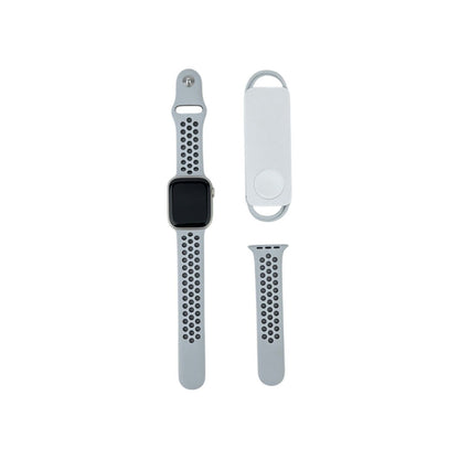 Apple Watch 7 GPS Aluminium Polarstern 45 mm Sportarmband Pure Nike Platinum/…