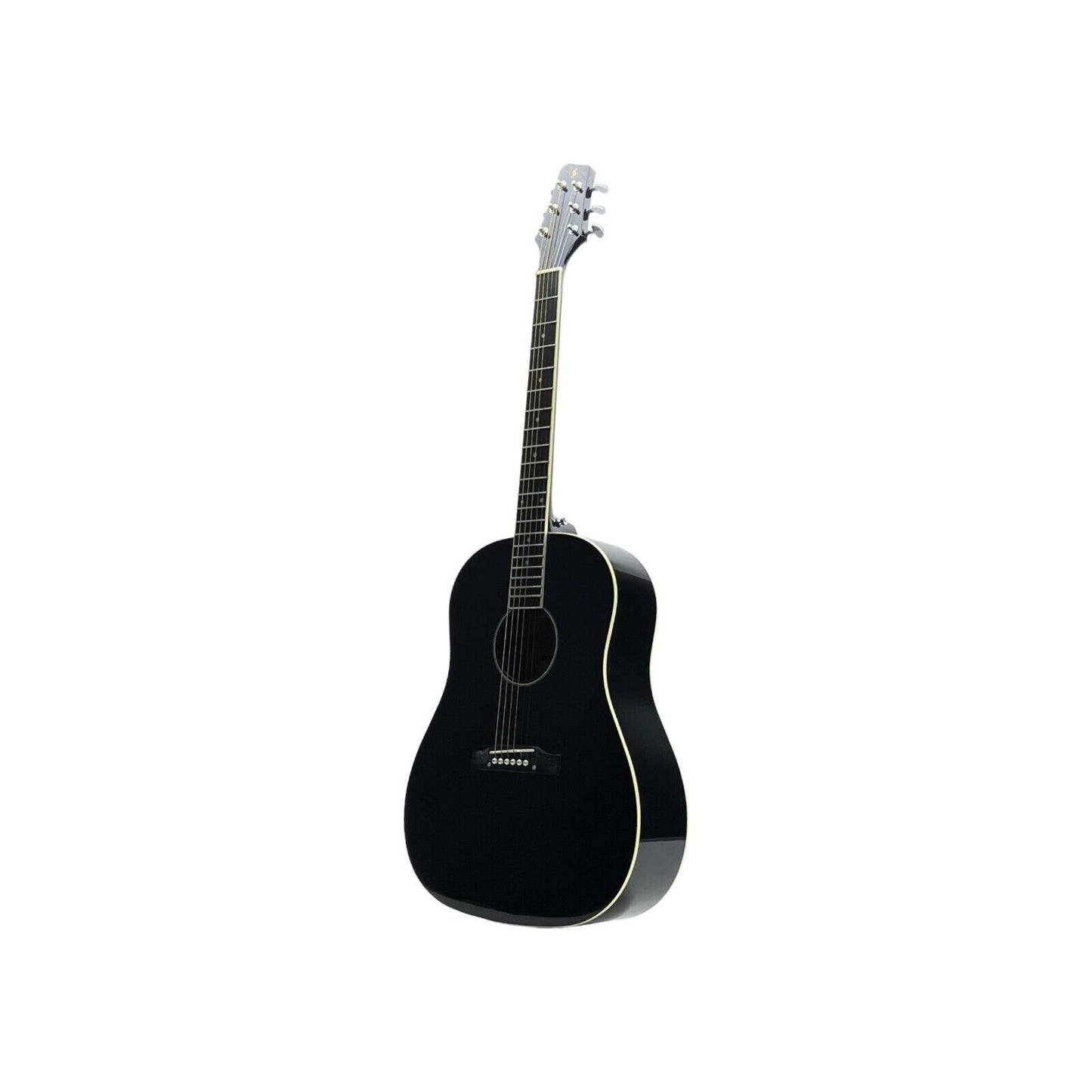 STAGG Gitarre Slope Shoulder Dreadnought Gitarre Hochglanz Schwarz