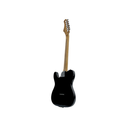 STAGG E-Gitarre Gitarre Vintage T Paulownia hochglänzend Schwarz