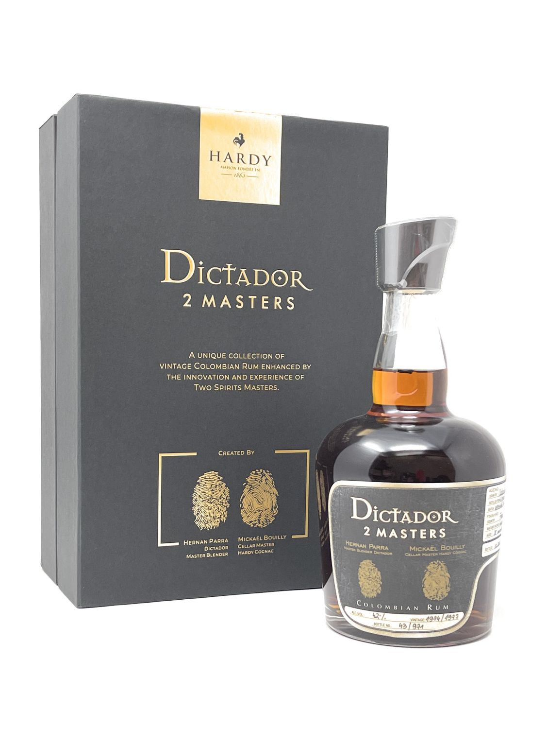 Dictador 2 Masters Hardy Vintage 1974/1977 Rum 1x 0,7 l  Alkohol 42% vol. | Neu