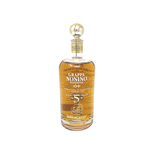 Nonino Riserva Antica Cuvée  5 Jahre Grappa 1x 0,7 l Flasche 43% vol. Alkohol | Retourware