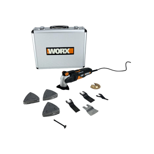 Worx Multifunktionswerkzeug Sonicrafter 350W Transportkoffer Schwarz Orange | Neu