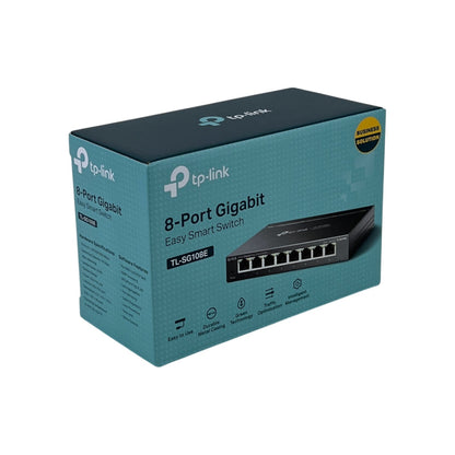 TP-LINK TL-SG108E Desktop Gigabit Easy Smart Switch Netzwerk Switch 8x RJ-45 | Neu