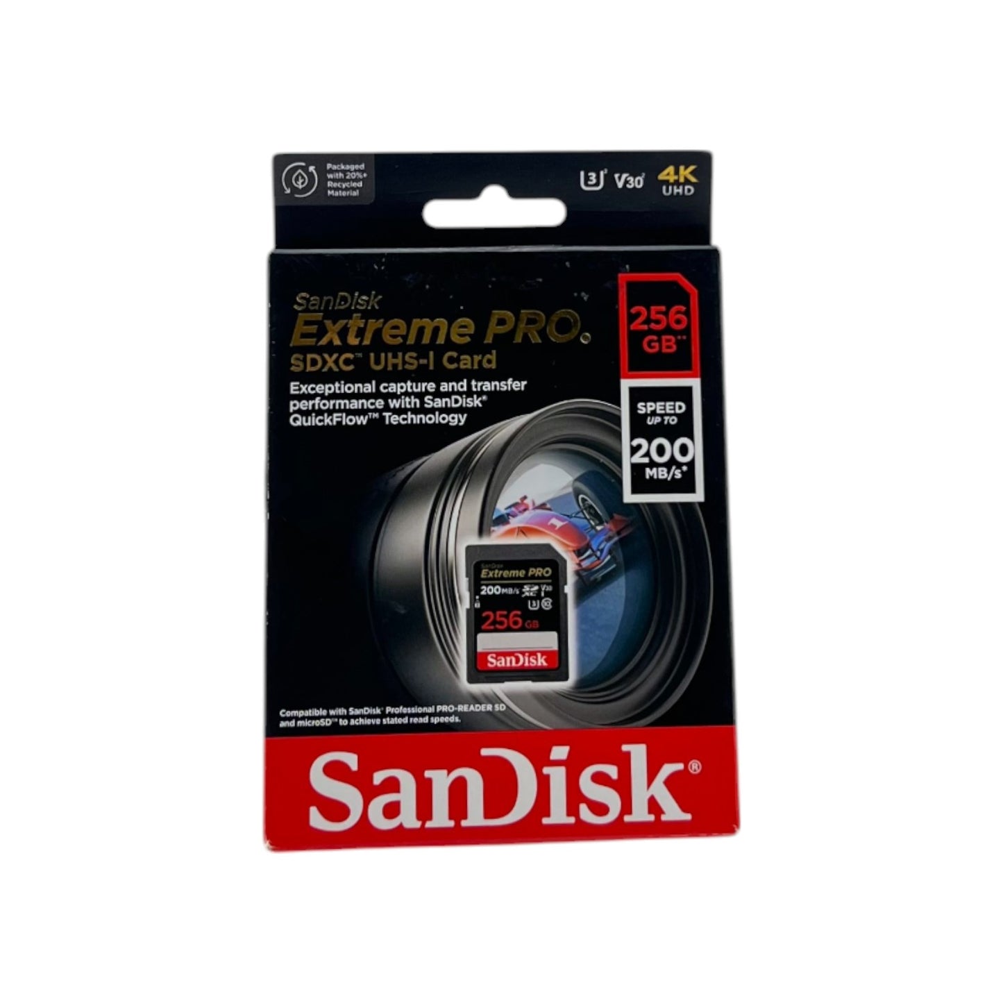 SanDisk Extrem PRO R200/W140 SDXC 256 GB Speicherkarte UHS-I 3 Class 10 | Neu