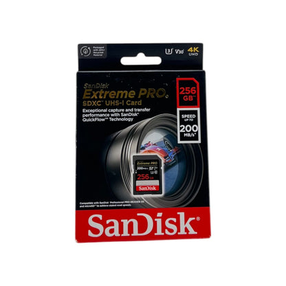 SanDisk Extrem PRO R200/W140 SDXC 256 GB Speicherkarte UHS-I 3 Class 10 | Neu