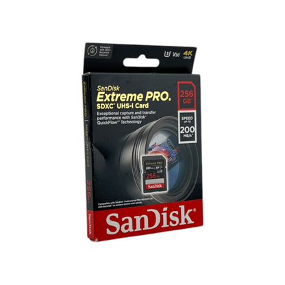 SanDisk Extrem PRO R200/W140 SDXC 256 GB Speicherkarte UHS-I 3 Class 10 | Neu