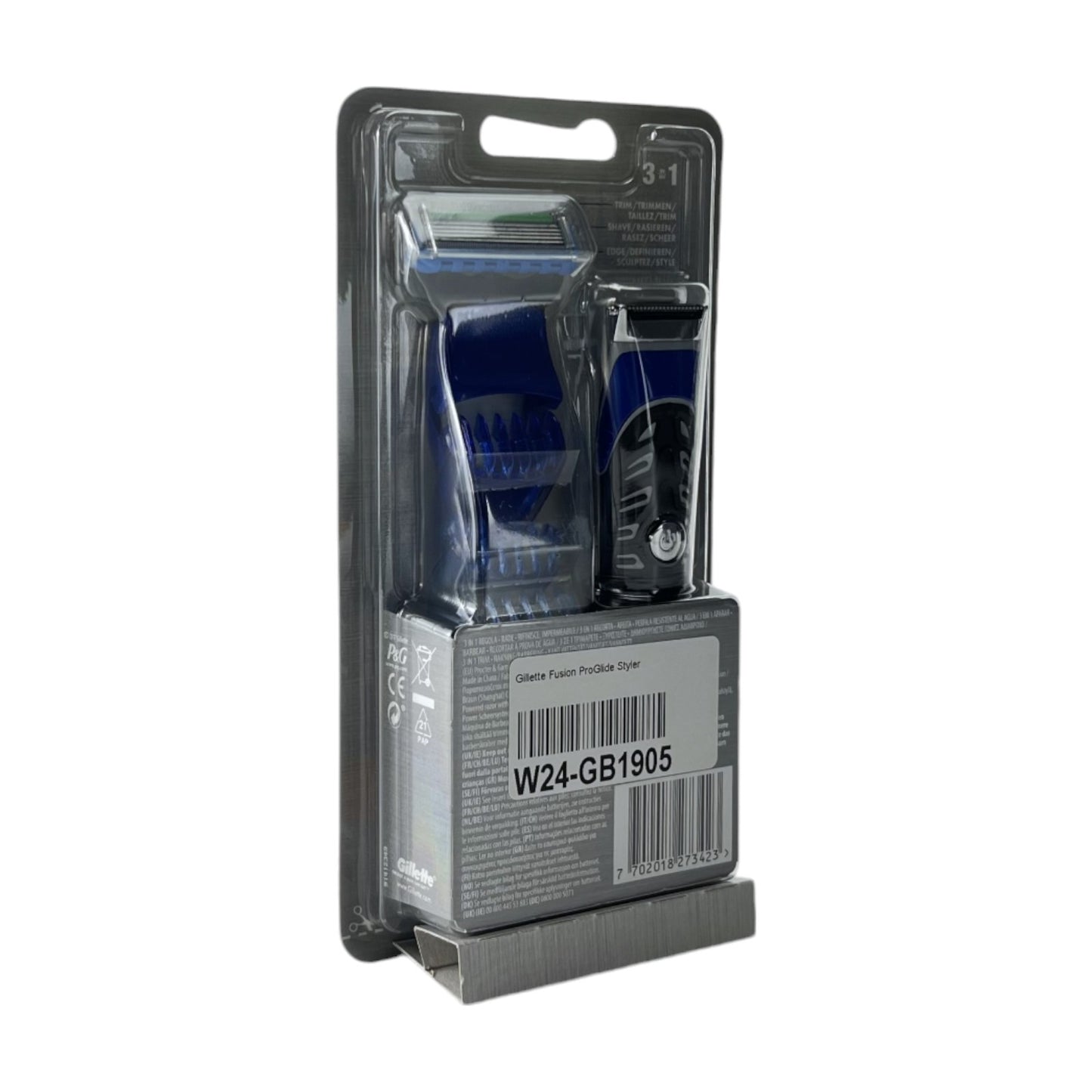 Gillette Fusion ProGlide Styler Rasierer Herren Trimmerklinge Blau Schwarz | Neu