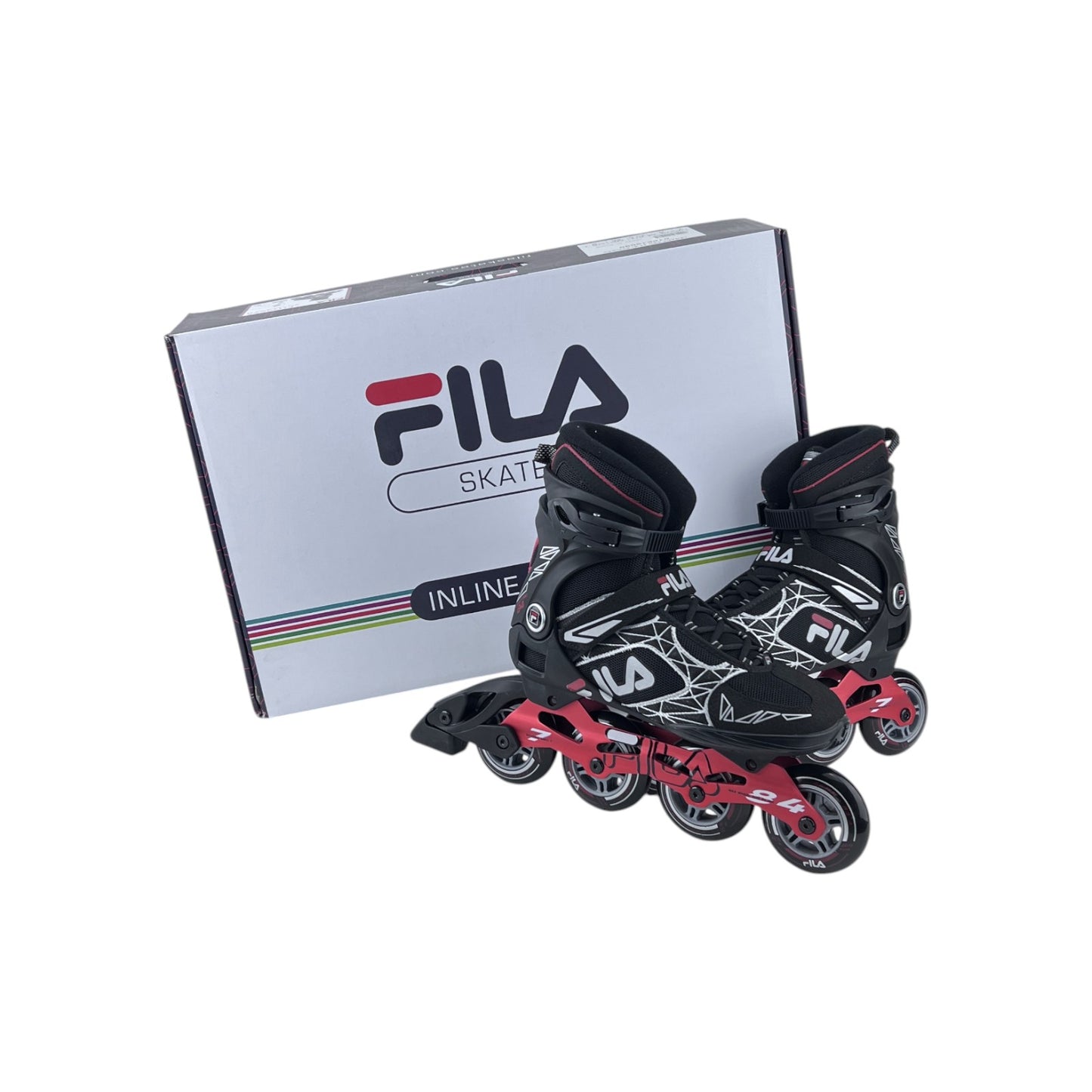 Fila Legacy Pro 84 Damen Herren Inliner Inlineskates Skates Schwarz/Rot 40.5 EU | Neu