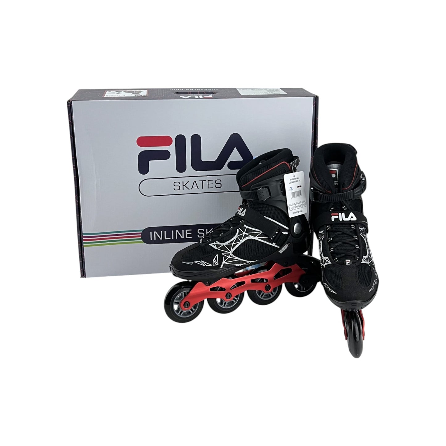 Fila Legacy Pro 84 Damen Herren Inliner Inlineskates Skates Schwarz/Rot 43.5 EU | Retourware