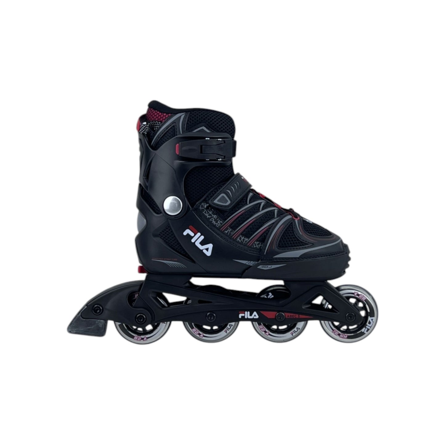 Fila Skates X-One Kinder Mädchen Jungen Inliner Inlineskates Schwarz/Rot 38-41EU | Neu
