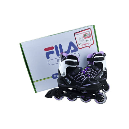 Fila Skates X-One Kinder Mädchen Inliner Inlineskates Schwarz/Lila 38-41EU | Neu