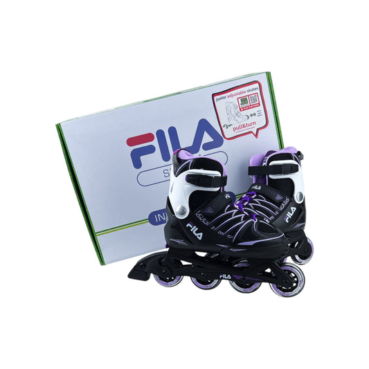 Fila Skates X-One Kinder Mädchen Inliner Inlineskates Schwarz/Lila 38-41EU | Neu