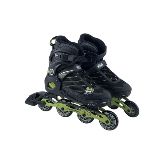 Fila Kinder Skates Wizy Alu Inlineskates Inliner Schwarz/Lime 38-41 EU | Neu