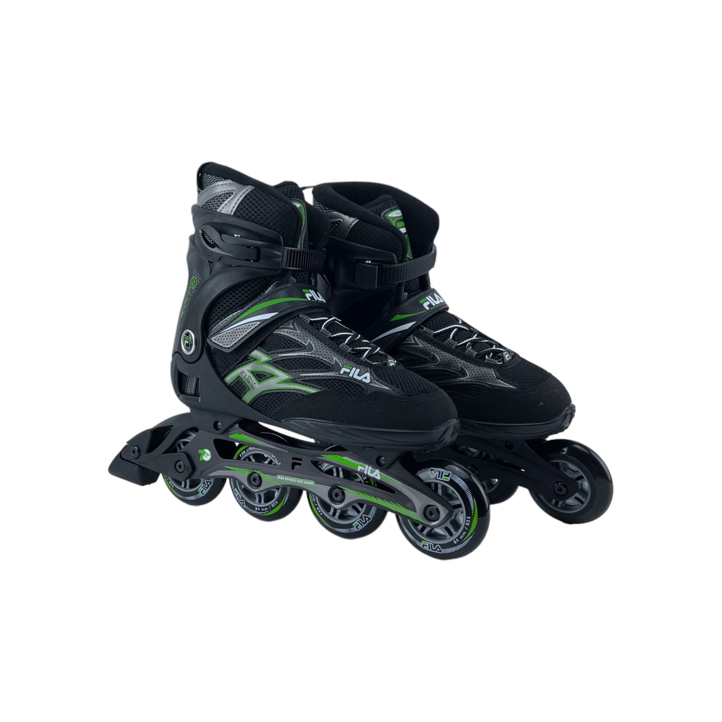 Fila Herren Damen Inlineskates Inliner Wave 84 schwarz-grün 45.5 EU | Retourware