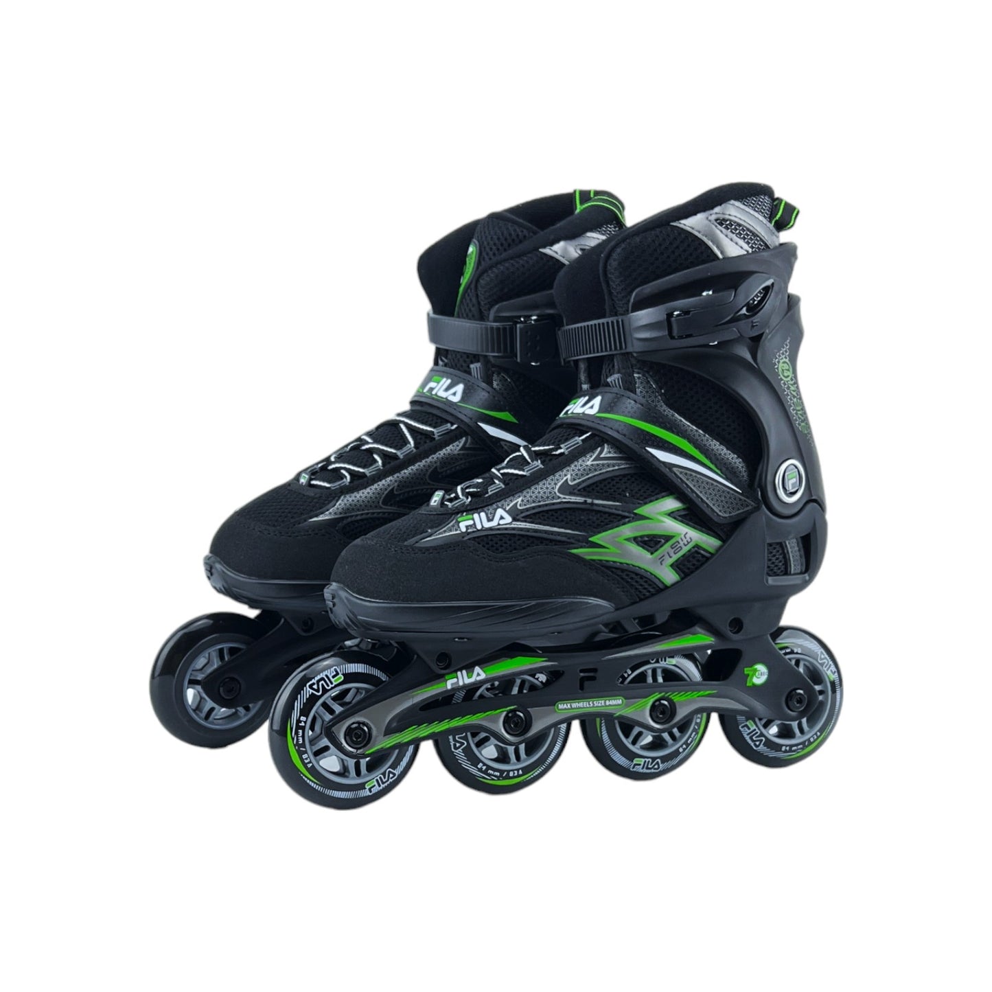 Fila Herren Damen Inlineskates Inliner Wave 84 schwarz-grün 45.5 EU | Retourware