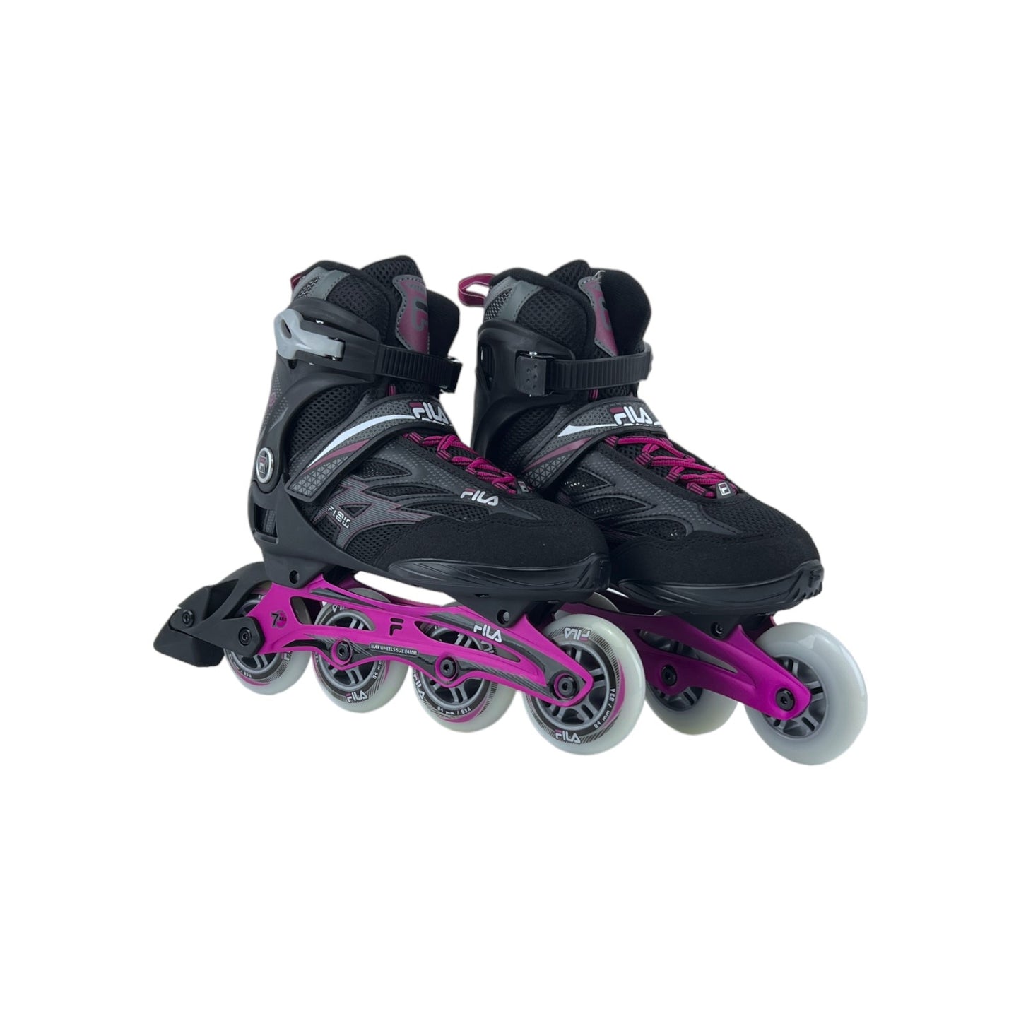 Fila Damen Herren Kinder Inlineskates Inliner Wave 84 schwarz-magenta 38.5 EU | Neu