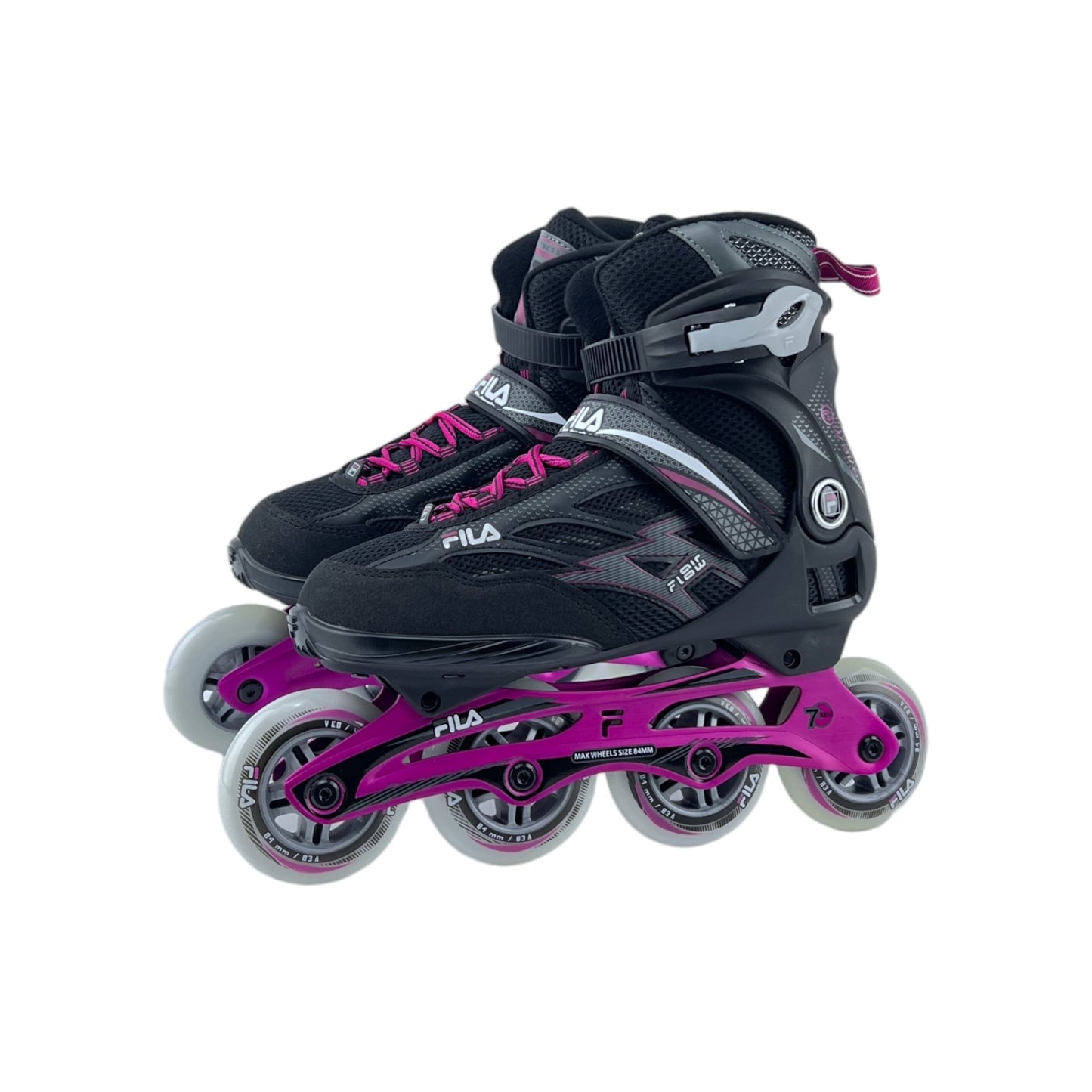 Fila Damen Herren Kinder Inlineskates Inliner Wave 84 schwarz-magenta 40.5 EU | Neu