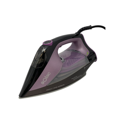 Solac Bügeleisen Dampbügeleisen 2400 Watt 3 Programmstufen Schwarz Lila | Retourware