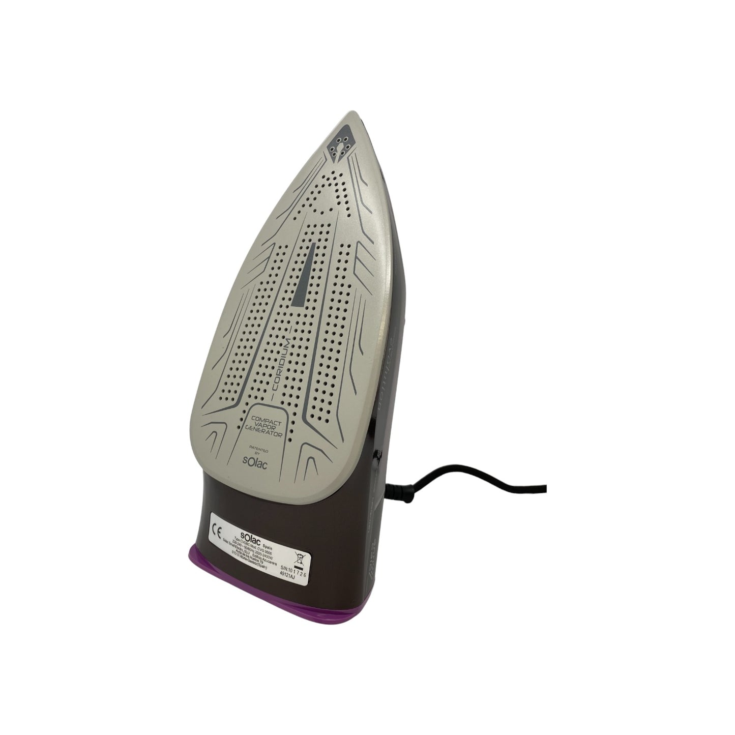 Solac Bügeleisen Dampbügeleisen 2400 Watt 3 Programmstufen Schwarz Lila | Retourware