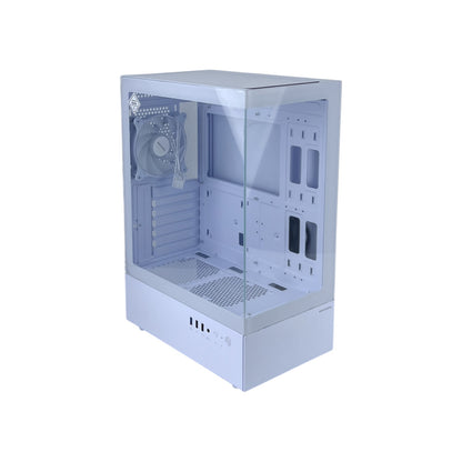 MARS GAMING MC-XO Gaming Midi Tower PC Gehäuse ATX Rahmenlos Glas 12cm FRGB | Neu