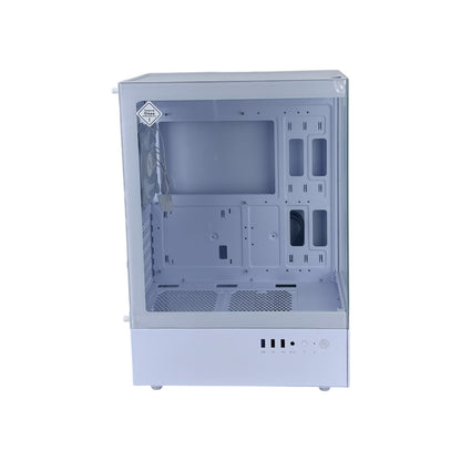 MARS GAMING MC-XO Gaming Midi Tower PC Gehäuse ATX Rahmenlos Glas 12cm FRGB | Neu