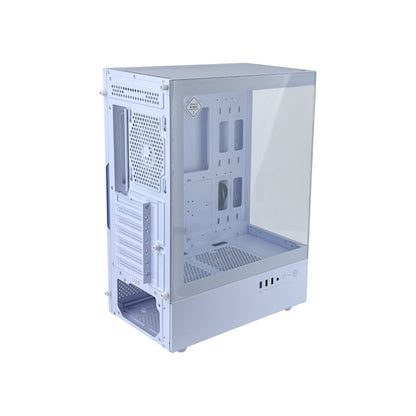 MARS GAMING MC-XO Gaming Midi Tower PC Gehäuse ATX Rahmenlos Glas 12cm FRGB | Neu