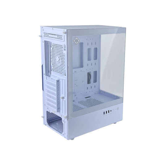 MARS GAMING MC-XO Gaming Midi Tower PC Gehäuse ATX Rahmenlos Glas 12cm FRGB | Neu