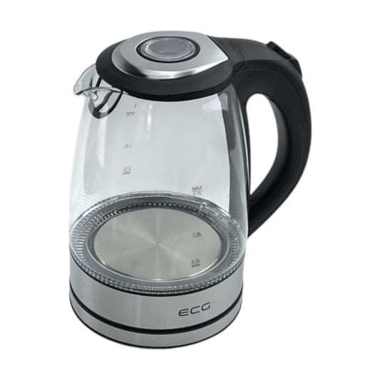 ECG RK 1776 Wasserkocher 1,7 l 2200 Watt Transparent Edelstahl Schwarz Silber | Retourware