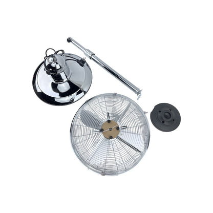 ECG FS40N Standventilator 50 Watt 40cm 3 Stufen Höhenverstellbar Chromfarben | Retourware