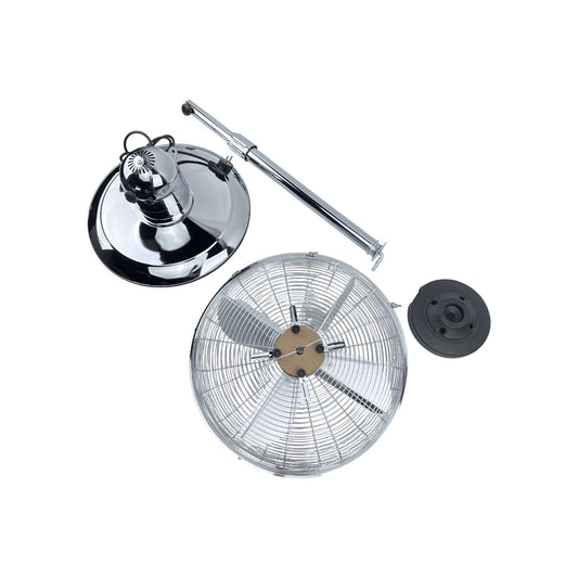 ECG FS40N Standventilator 50 Watt 40cm 3 Stufen Höhenverstellbar Chromfarben | Retourware