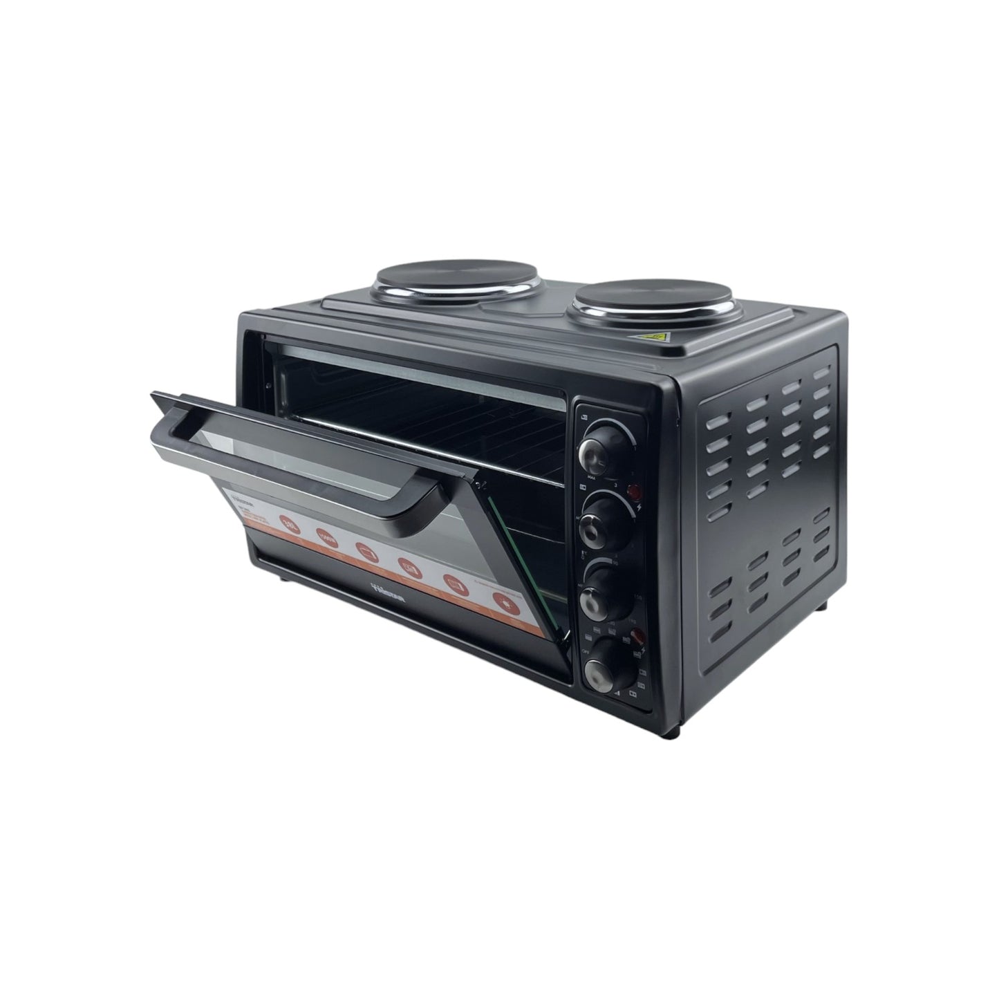 Tristar OV elektrischer Kochplatten Minibackofen 3100W 38L Umluft Timer Schwarz | Retourware