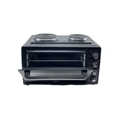 Tristar OV elektrischer Kochplatten Minibackofen 3100W 38L Umluft Timer Schwarz | Retourware