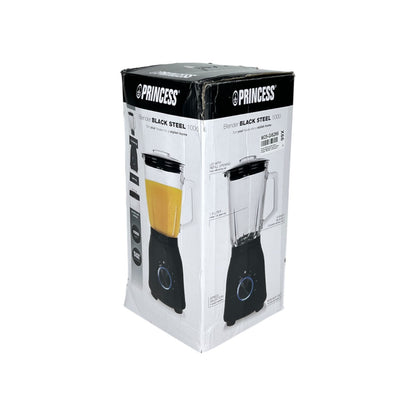 Princess Standmixer Black Steel 4 Stufen Impuls-Funktion 6 Klingen 1000W 1.5L | Retourware