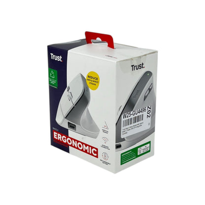Trust Bayo II Ergonomische Maus 2.4GHz Funk 6 Tasten 2400 DPI Weiß | Neu