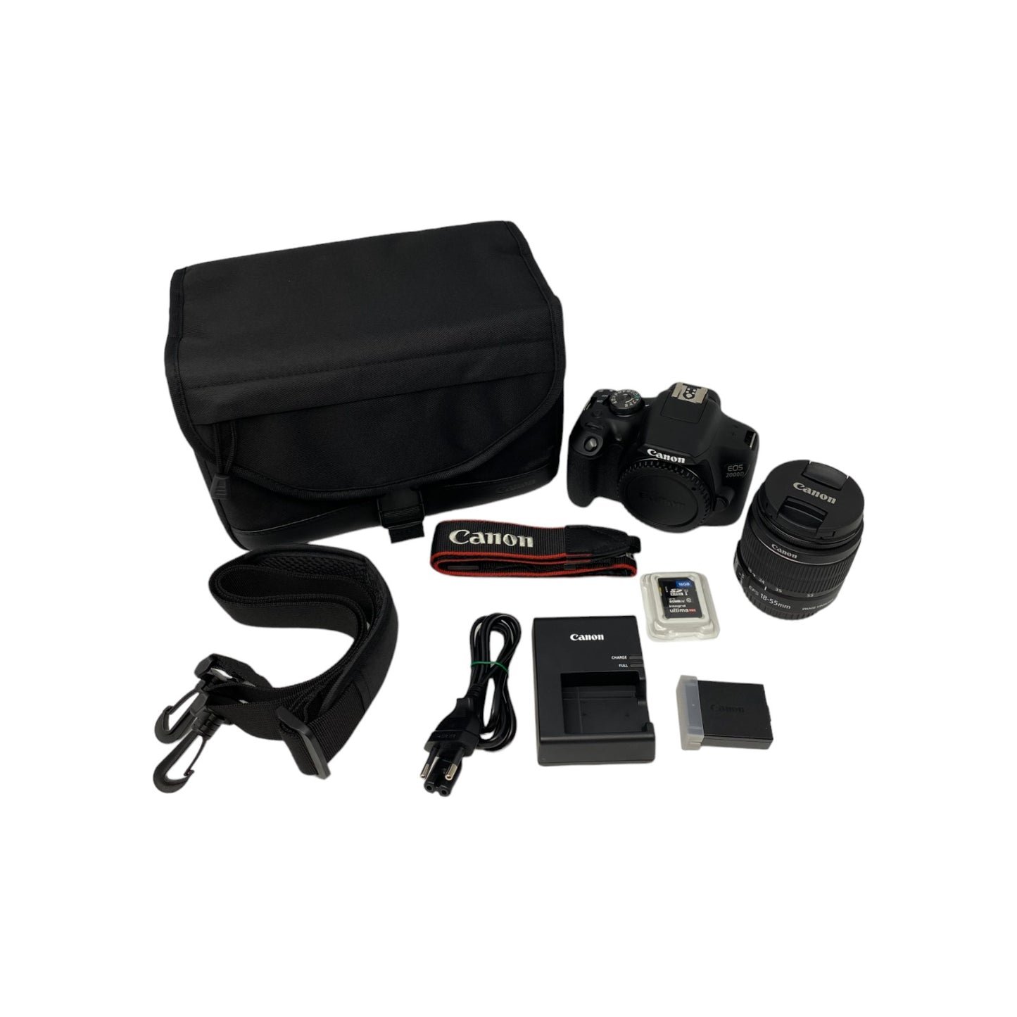 Canon EOS 2000D Spiegelreflexkamera Objektiv EF-S 18-55 mm Value-Up Kit Schwarz | Retourware