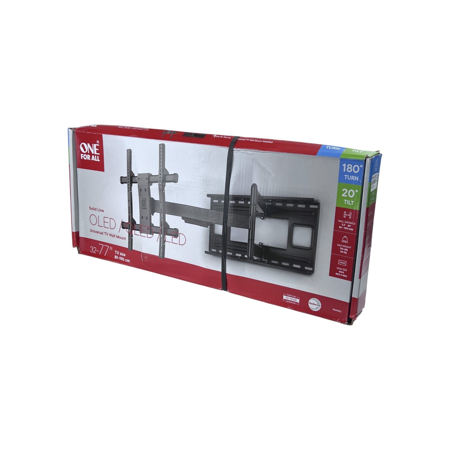 One For All WM4453 voll bewegliche TV-Wandhalterung 32-77 Zoll (81.2 - 195.5 cm) | Retourware