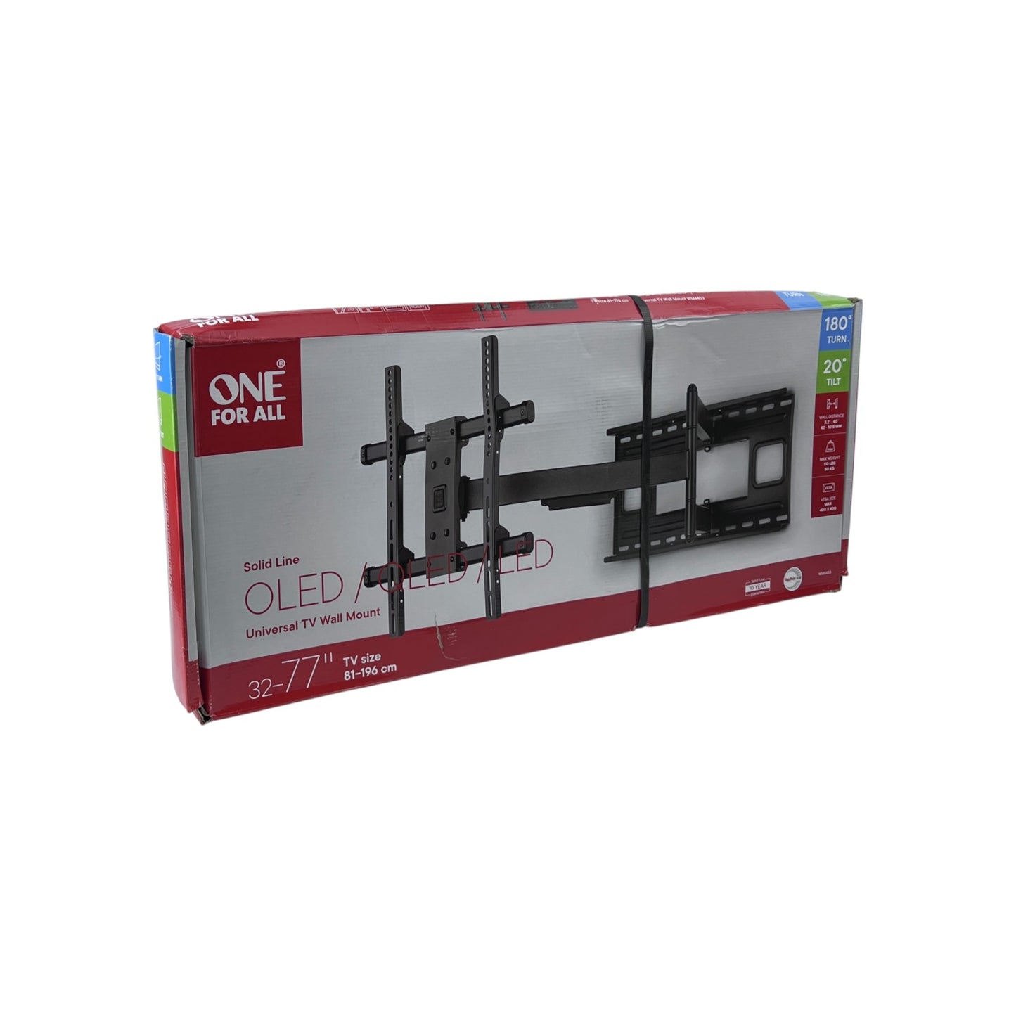 One For All WM4453 voll bewegliche TV-Wandhalterung 32-77 Zoll (81.2 - 195.5 cm) | Retourware