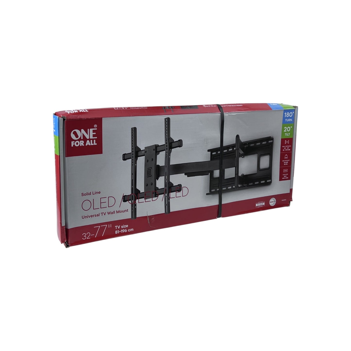 One For All WM4453 voll bewegliche TV-Wandhalterung 32-77 Zoll (81.2 - 195.5 cm) | Retourware