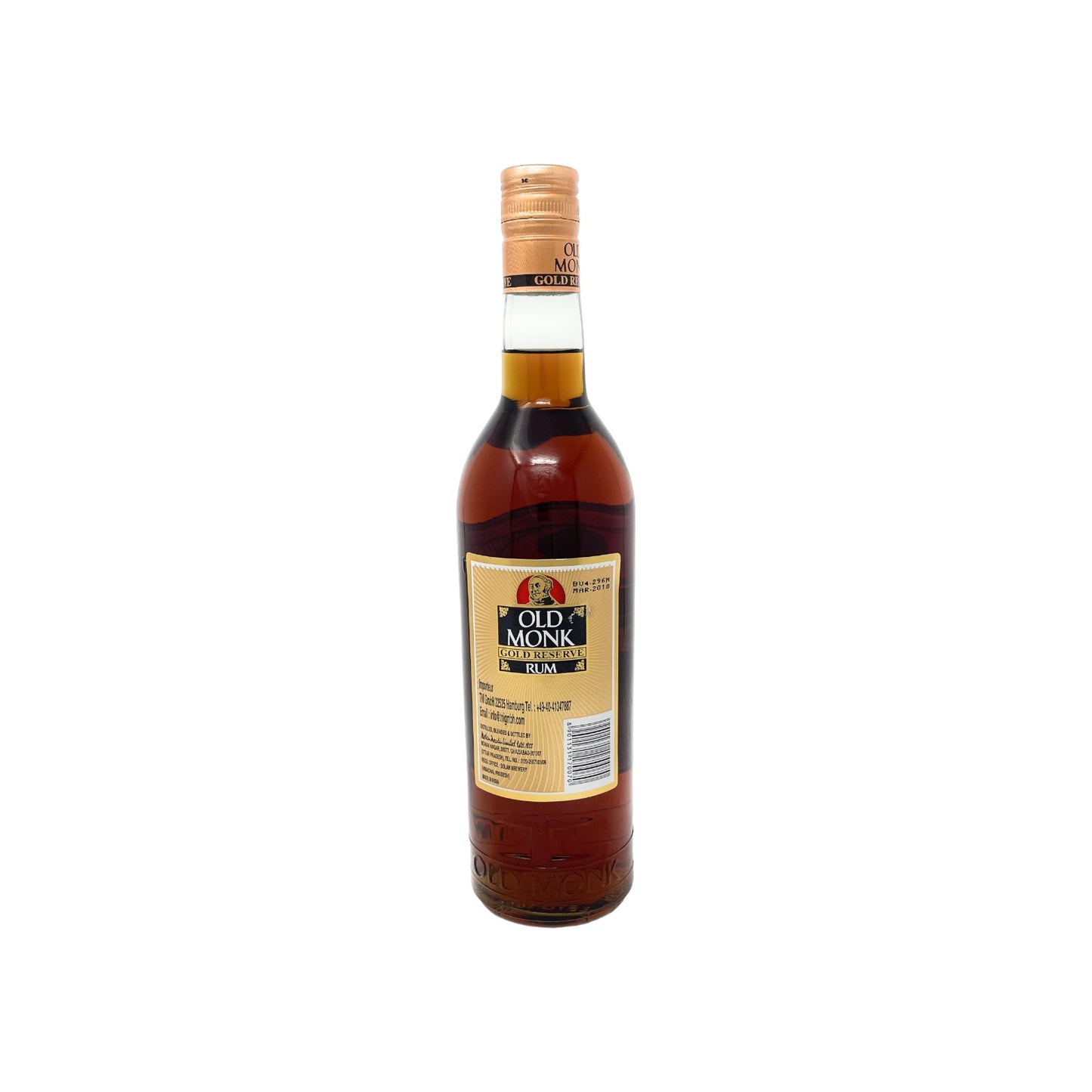 Old Monk Gold Reserva 12 Jahre Rum Spirituose 1x 0,7 l Alkohol 42,8% vol. | Neu