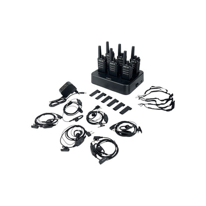 Retevis RT668 Funkgeräte Set Walkie Talkie Headset 6 Wege Ladegerät PMR446 | Neu