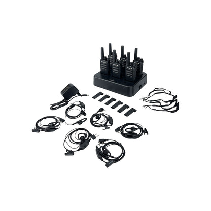 Retevis RT668 Funkgeräte Set Walkie Talkie Headset 6 Wege Ladegerät PMR446 | Neu