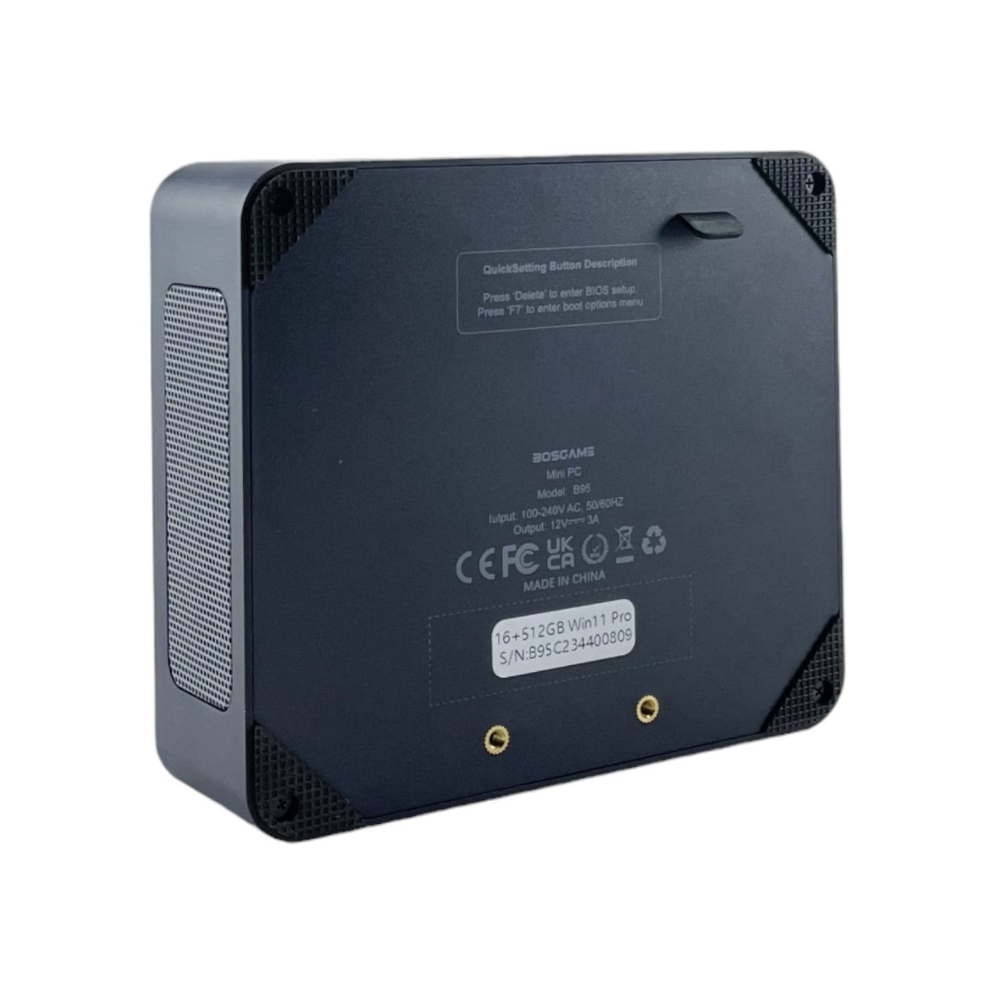 BOSGAME B95 Mini Desktop PC Intel N95 12th Gen W11 Pro 16GB RAM 512GB 4K UHD | Retourware