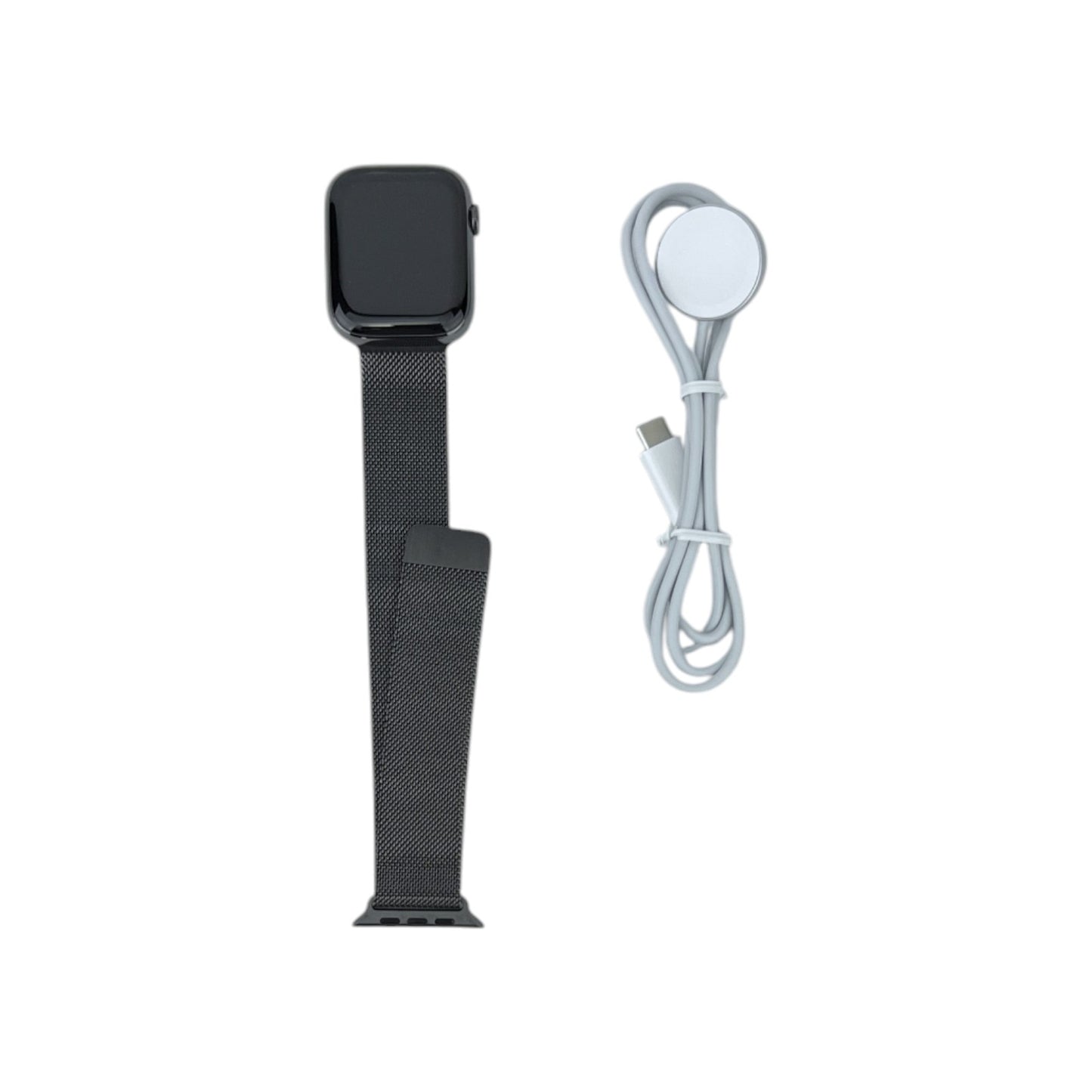 Apple Watch 8 Cellular Edelstahl Graphit 45 mm Milanaise Graphit | Retourware