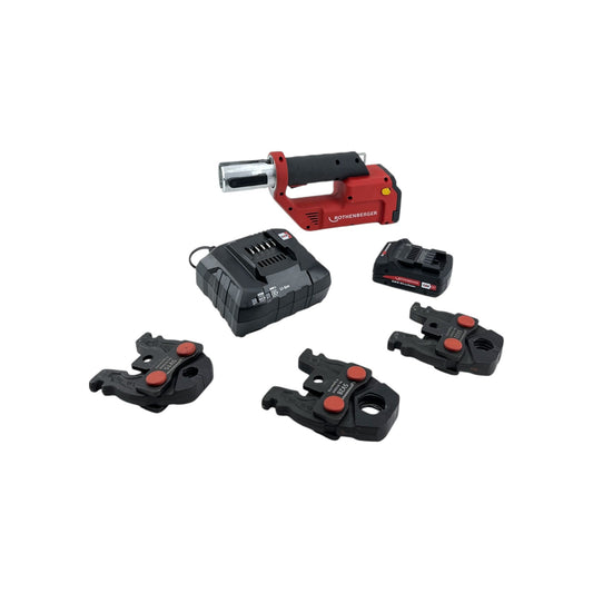 Rothenberger ROMAX Compact TT Pressbacken Set Ladegerät 2Ah Akku 15mm-22mm-28mm | Retourware