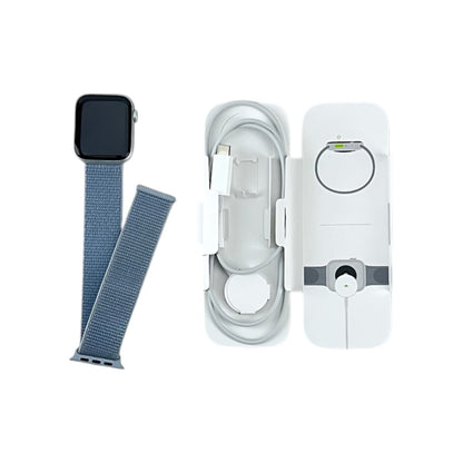 Apple Watch SE 2 Cellular Aluminium Silber 44 mm Sport Loop Blaue Wolke | Retourware
