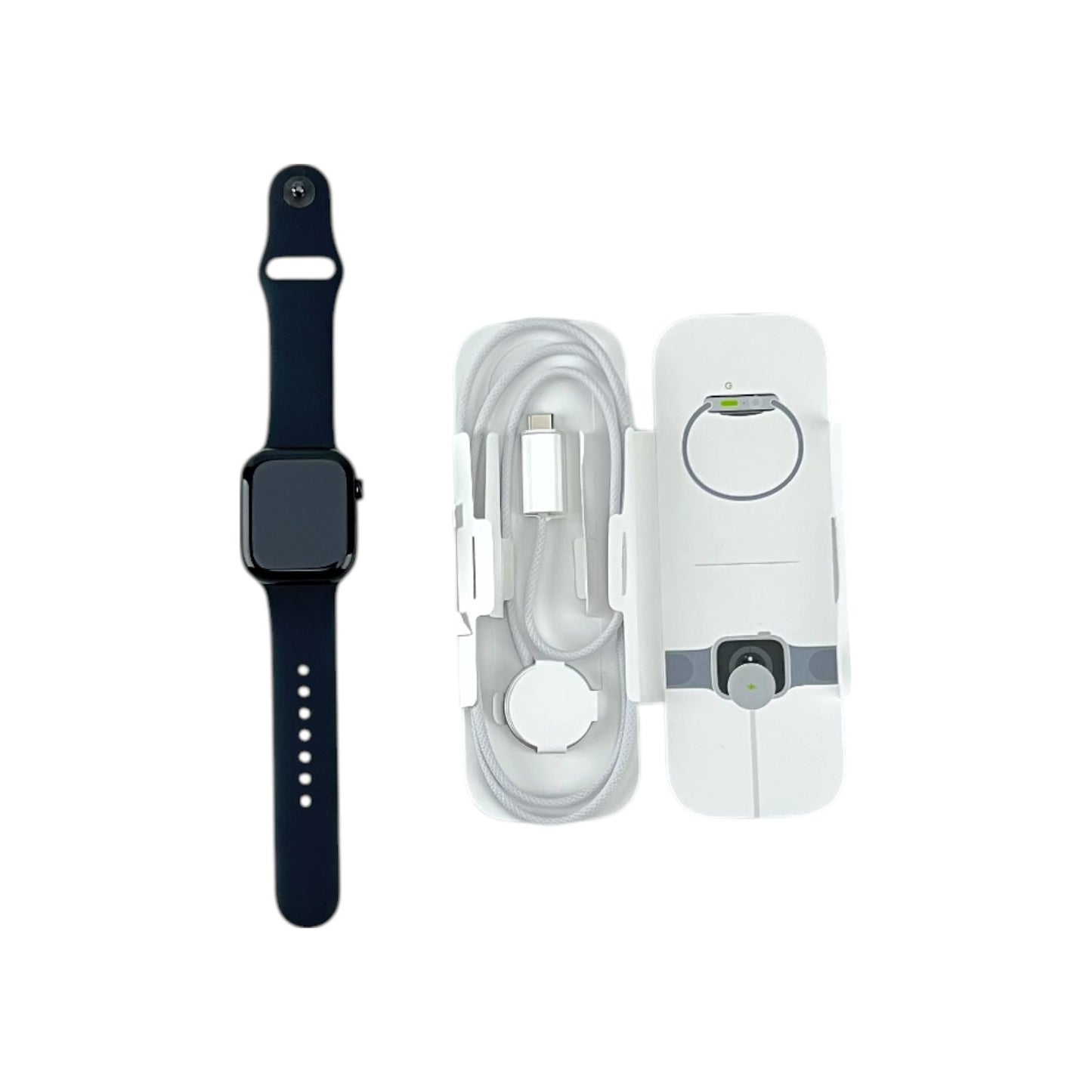 Apple Watch 10 GPS Aluminium Diamantschwarz 42 mm Sportarmband Schwarz S/M | Retourware