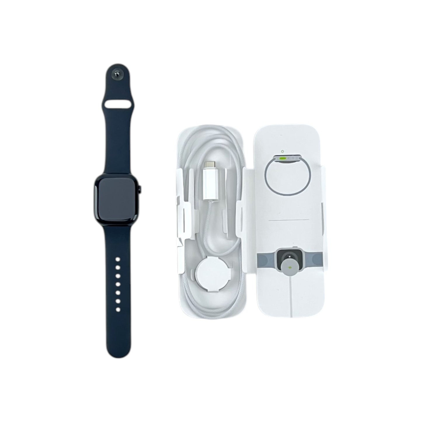 Apple Watch 10 GPS Aluminium Diamantschwarz 42 mm Sportarmband Schwarz S/M | Retourware