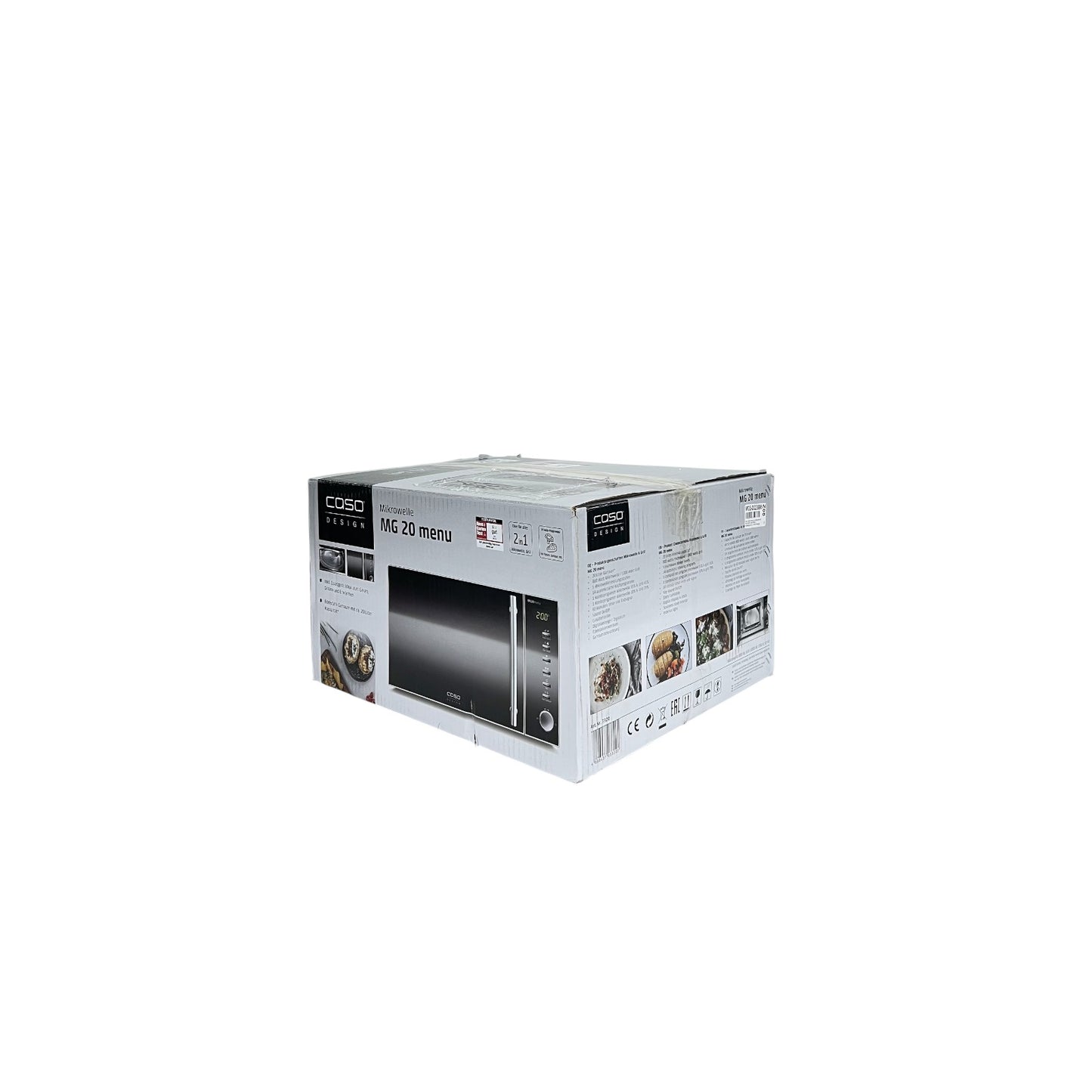 Caso MG20 2in1 Grill Mikrowelle 20L 1000W 14 Programme Edelstahl verspiegelt | Retourware