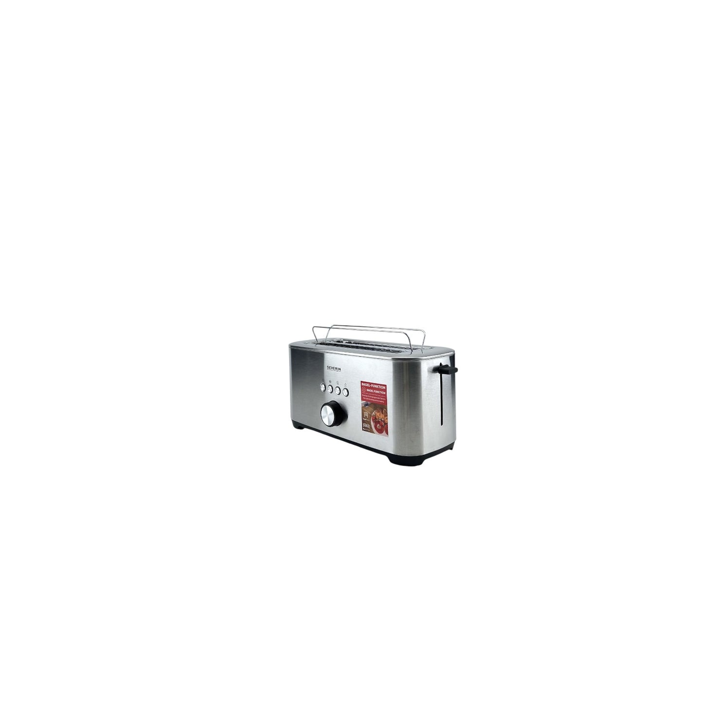 Severin Langschlitztoaster 4 Scheiben 7 Stufen Bagel-Funktion 1400W Edelstahl | Retourware